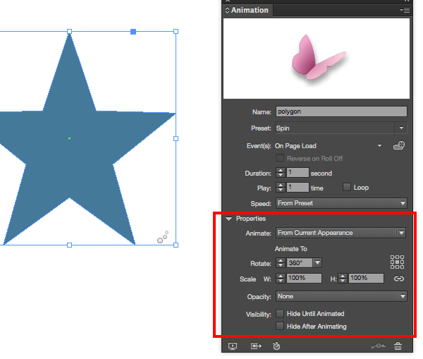 additional animation property controls