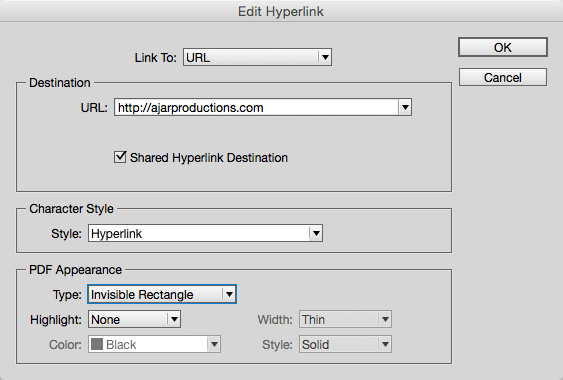 indesign link text boxes