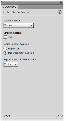 scroll settings