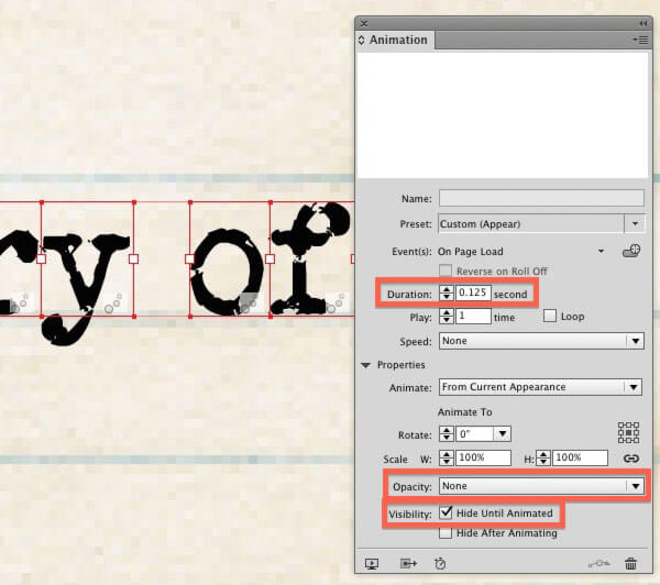 the Timing Panel showing animated character sequence