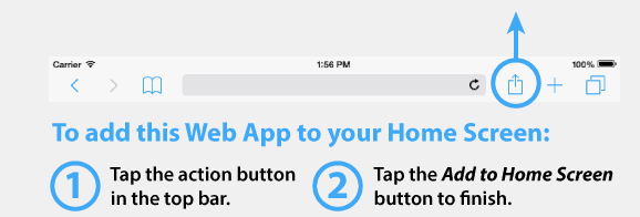 add to home screen instructions